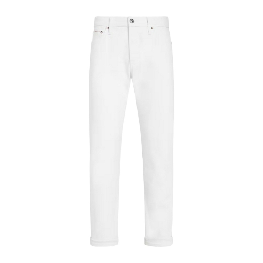 Express Selvedge Denim Slim Straight Jeans Mens 28x30 White Cotton Denim - Picture 8 of 13